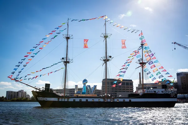 The Jose Gasparilla pirate ship during Gasparilla, Tampa